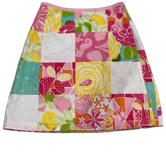 COPY - LILLY PULITZER Beach Umbrella/Multi Fun Patch reversible skirt - Picture 3 of 6